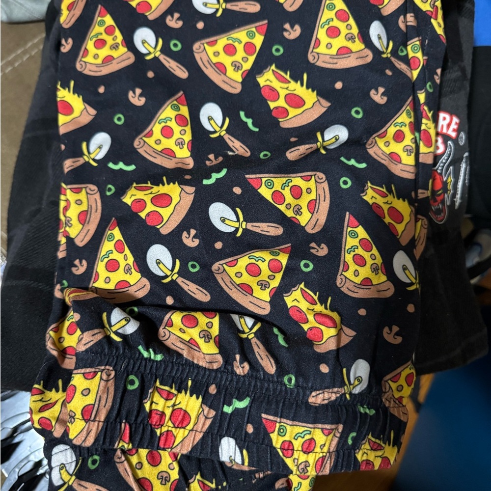 Mens pizza graphic lounge/sleep pants size large